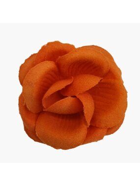 Orange Cabbage Rose Boutonniere Lapel Pin Corsage